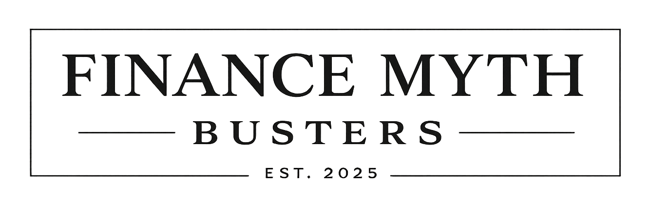 Finance Myth Busters logo – Traditional financial authority couple blog